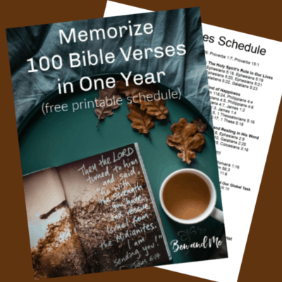 Memorize 100 Bible Verses in One Year (free printable schedule)