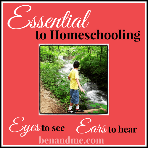 Essential to Homeschooling: Eyes to See and Ears to Hear