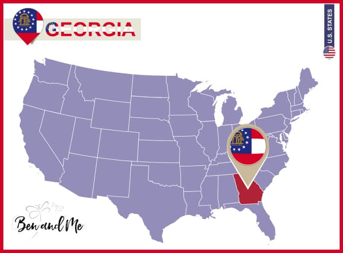 Georgia USA Map