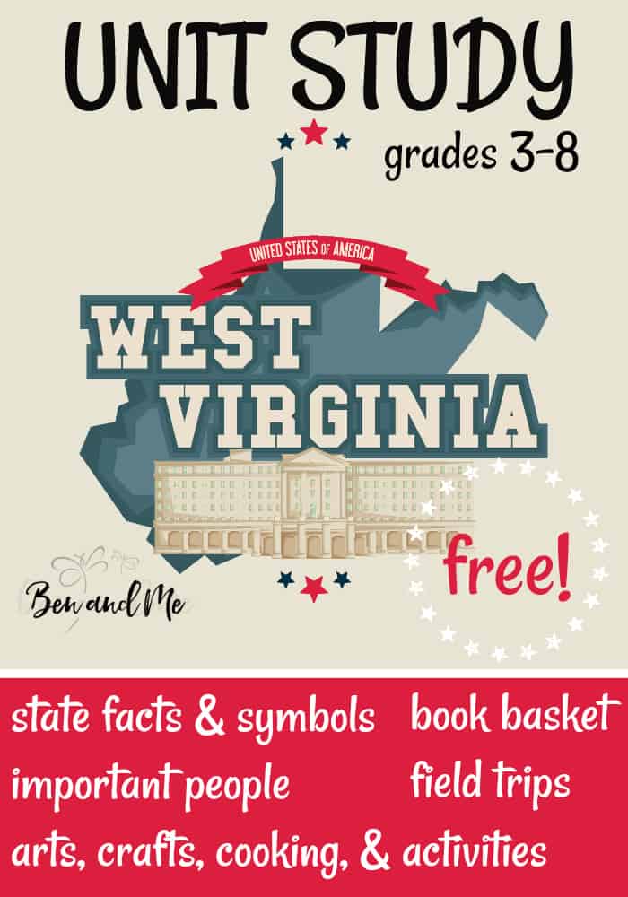 FREE West Virginia Unit Study for grades 3-8 -- learn about the 