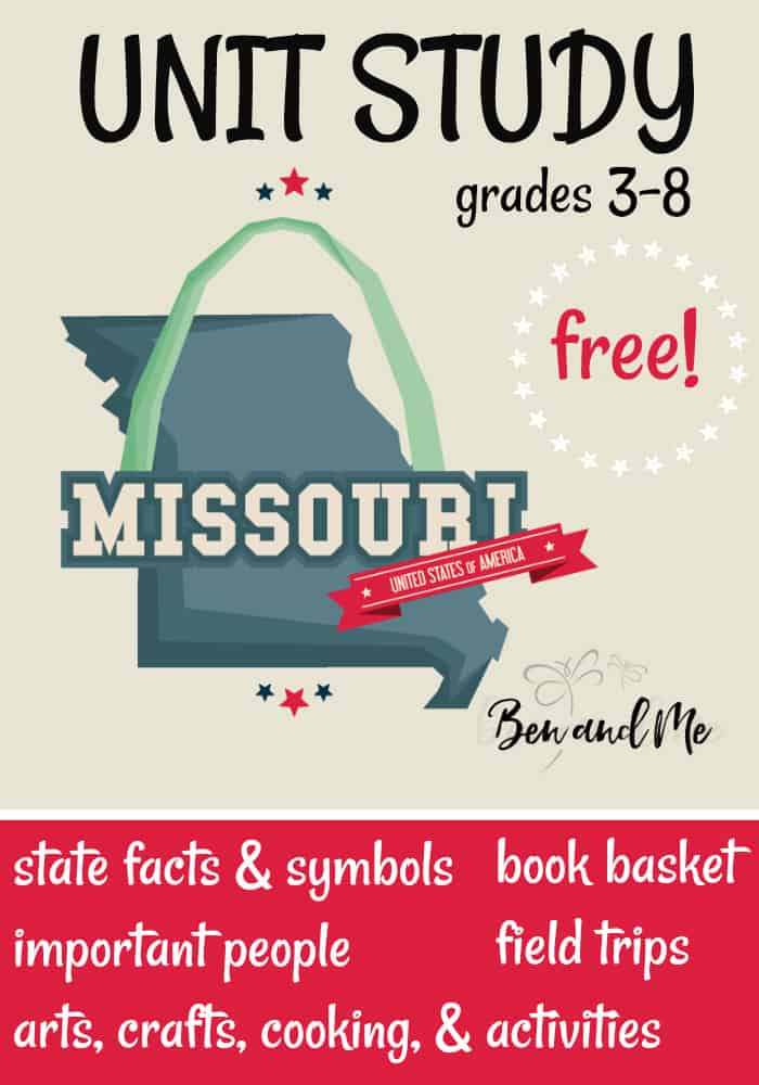 FREE Missouri Unit Study for grades 3-8 -- learn about the 