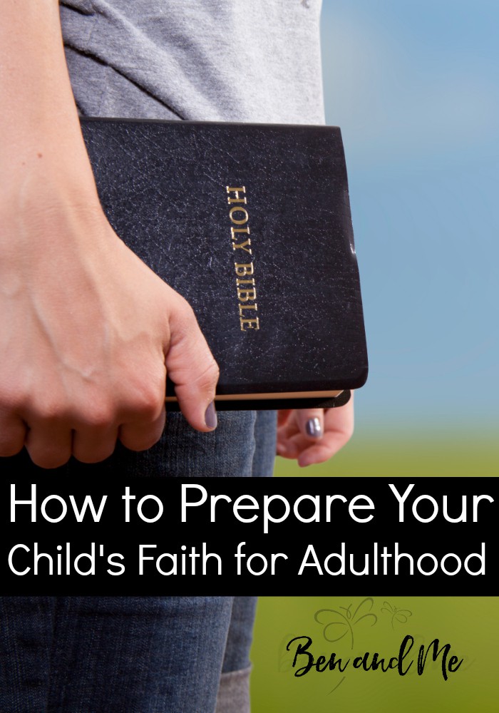Whether your teen is off to college, joining the military, learning a trade, or traveling the world, he is sure to bump up against situations in his young adulthood that will challenge his faith. Here's how you can prepare your child's faith for adulthood. #parenting #ChristianParents