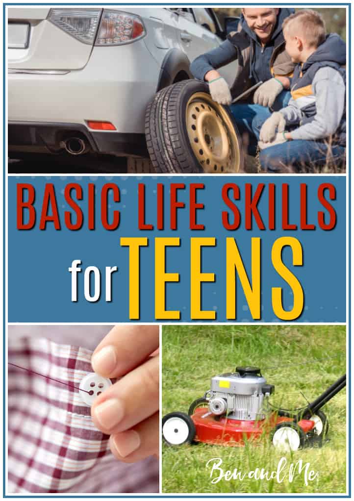 In reality, the world is different enough, thanks to technology, that some basic life skills aren't taught. To be sure we don't miss anything, let's go over some basic life skills for teens that we don't want to miss. #teens #parenting #parentingteens #lifeskills