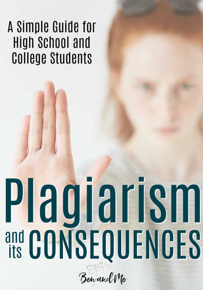 For the purpose of this article, I'm addressing plagiarism when it comes to copying an author's words. Let's walk through this important issue together to help our students think cause to effect. #plagiarsm #homeschool #highschool #collegebound #collegestudents