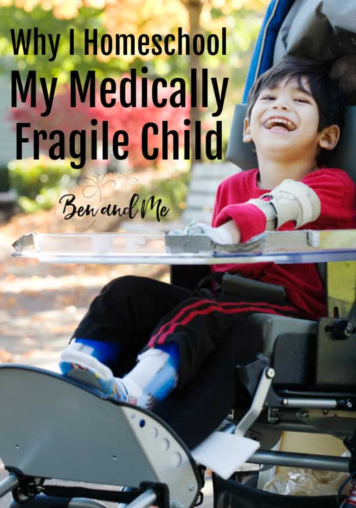 A mom of 7 shares how homeschooling gives you control over  the diet, comfort, and of course,  education. of your medically fragile child. #homeschool #homeschooling #medicallyfragile