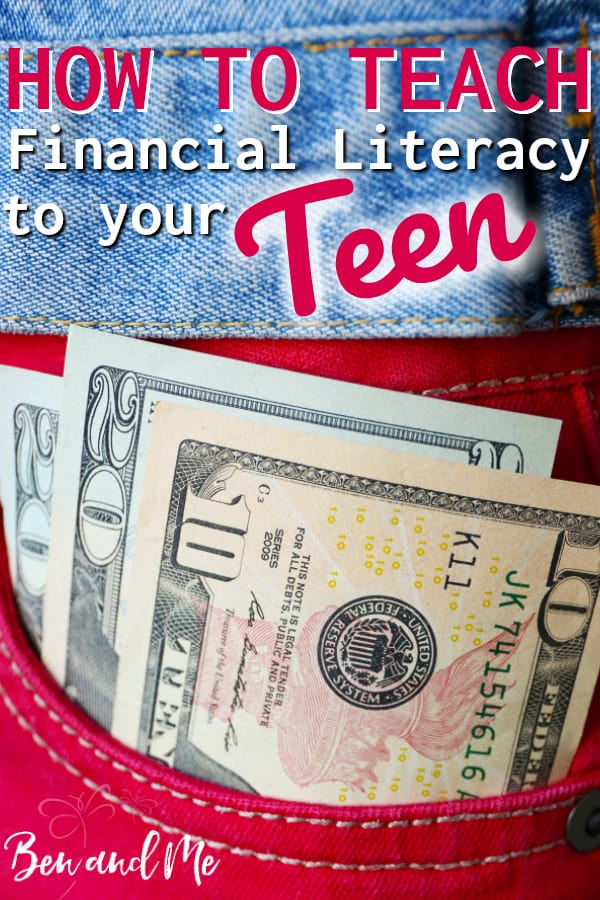 It is important and necessary that we as parents teach financial literacy to our teens. From budgeting to balancing a checkbook, saving and investing, taxes, and more, we can set our teens up for future financial success by starting this important education in high school. Includes information about the homeschool curriculum we are using for math credit. #homeschool #homeschooling #homeschoolcurriculum #lifeskills #lifeskillsforteens #financialliteracy #homeschoolmath