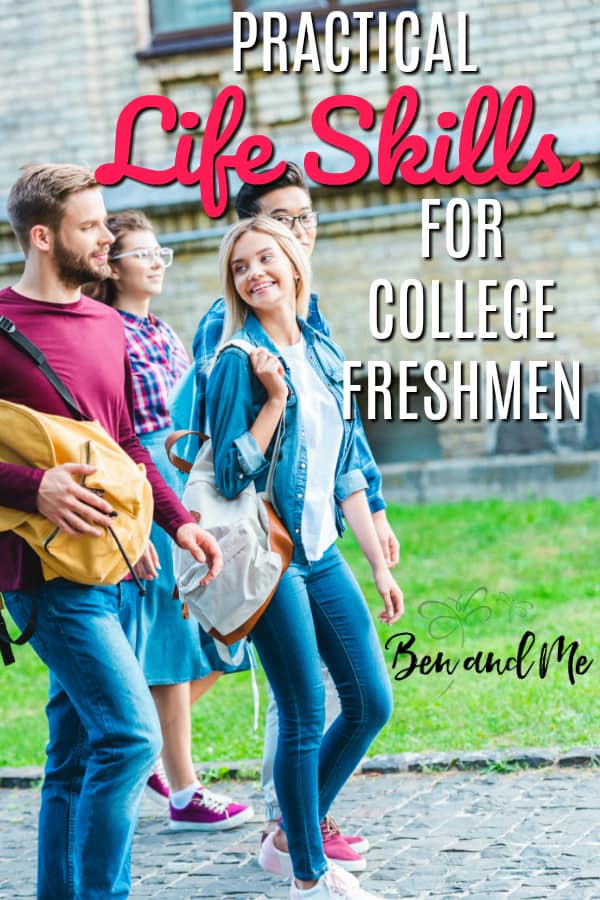 Whether your teen will be entering the full-time work force after graduation or attending college or trade school, there are just some things he will need to know. For the purpose of this article, we'll focus on some practical life skills for college freshmen. #homeschool #collegefreshmen #prepareforcollege #lifeskills #lifeskillsforteens #lifeskillsforcollege #raisingteens #parentingteens