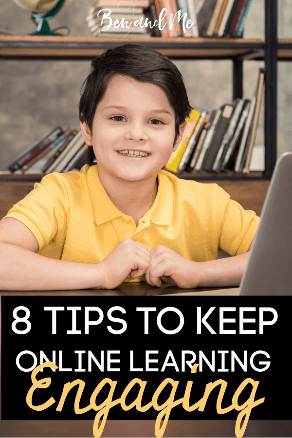 Some students struggle with staying motivated and engaged with online learning. Here are some tips to help keep online learning engaging. #onlinelearning #homeschooling #homeschooltips
